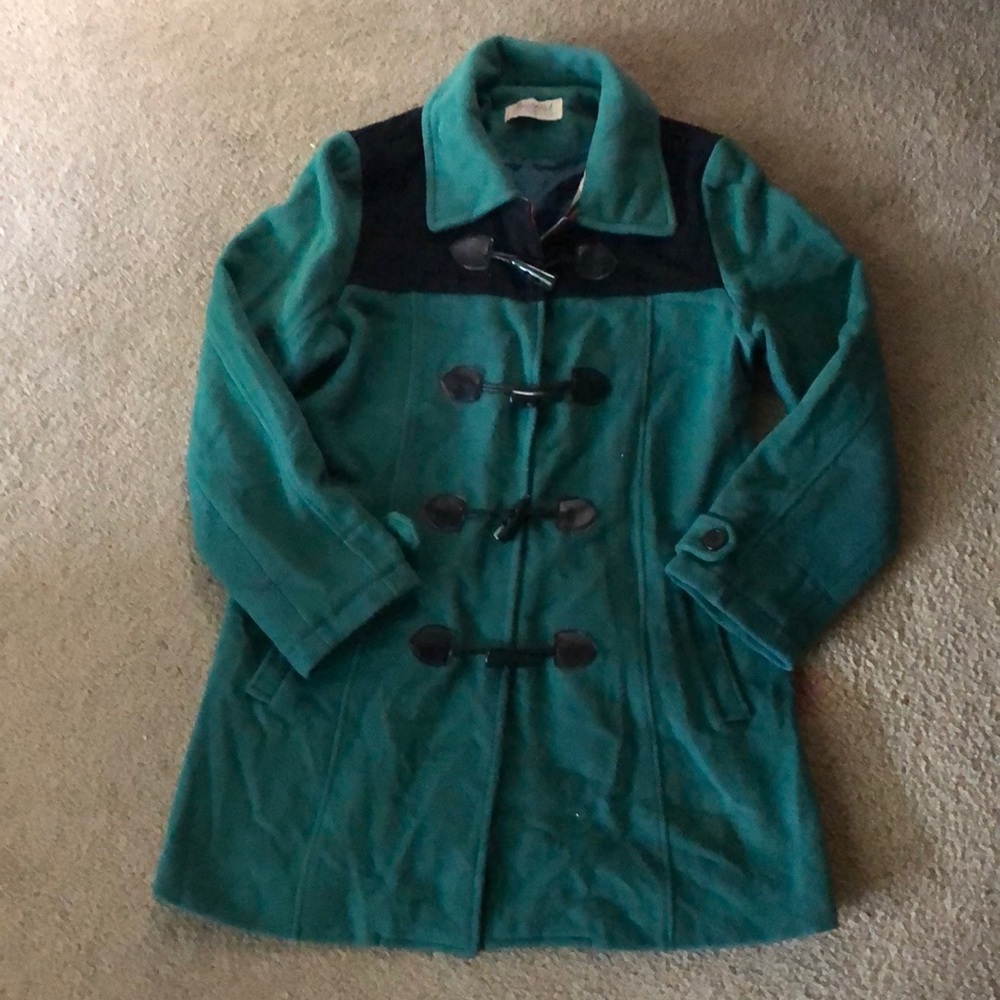 5 for $10 Green Wool blend Toggle Coat